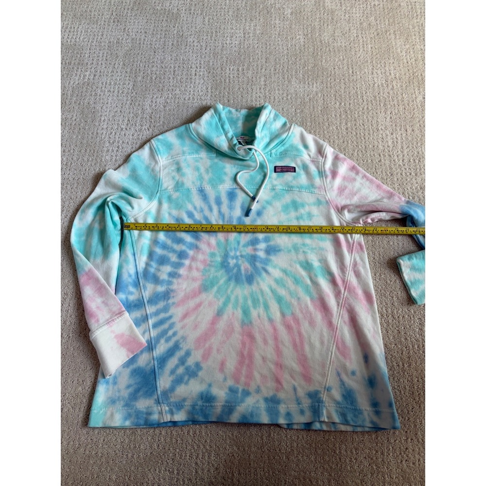 Vineyard Vines Womens Shep Shirt Tie Dye Pullover Sweatshirt‎ Blue Pink Large